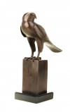 Bronze Falcon Mounted with Marble Base