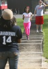 T.F. South's trackster Jhaliyah Anderson is blind.