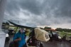 Hail, lightning accompany powerful storms