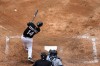 White Sox first baseman Paul Konerko drives the ball