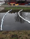Oil sheen appears on Lake waterway