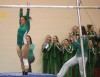 Valparaiso's Morgan Algozine won bars (9.75) at Saturday's Chesterton Sectional.