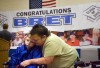 Hundreds turn out to celebrate early graduation of cancer patient