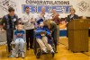 Hundreds turn out to celebrate early graduation of cancer patient
