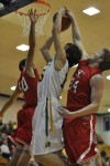 Morgan Township's Brandon Murphy shoots between