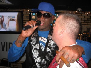 Rodman shows he's still the life of the party at local appearance