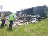 Overturned trash hauler closes Ind. 49 ramp to U.S. 30