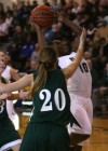 Bishop Noll's Brenda Pennington shoots against Whiting's Abby Bondi
