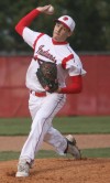 Portage's Jacob Bearss relieved during Friday's game against Lake Central.