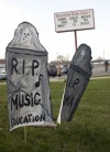 Teachers rally to save public education