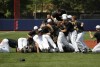 The VU baseball team celebrates its Horizon League tournament championship