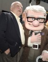 Actor Ed Asner with this Disney Pixar Character Alter Ego Carl at the October 2009 Movie Premier of "Up"