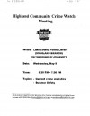 Highland Community Crime Watch