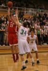 Crown Point's Nick Jeffirs shoots over Valparaiso's Quentin Palmer