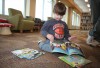 Soaking up some library time