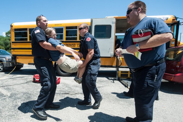 Valparaiso firefighters, school bus drivers prepare for the worst