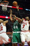Bulls rally late without Rose to bump off Boston