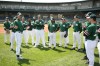 RailCats manager Greg Tagert talks to his team on the first day of spring training