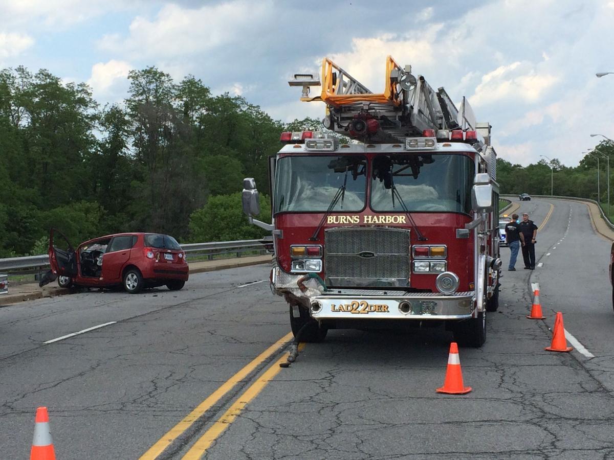 Crash involving Burns Harbor fire truck caused by second driver
