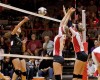 Griffith Panthers play Andrean 59ers in a regional championship volleyball match. 