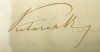 Queen Victoria's Signature on Parchment Document