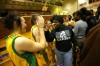 Members of the Australia Tasmania girls basketball team receive high-fives