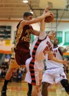 River Forest's Dylan McPhee battles