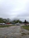 Industrial garage fire shuts down U.S. 30 near state line