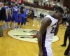 Merrillville senior B.J. Jenkins shows his disappointment after Merrillville's 66-36 loss to Carmel in the Class 4A Lafayette Jefferson Semistate championship.