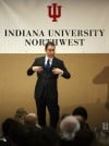 Garrison Wynn speaks at IUN luncheon