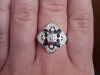 Diamond and sapphire ring