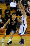 Griffith's Anthony Quintero drives the baseline