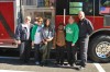Students win ride to school on fire engine