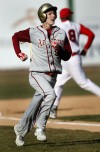 Andrean's Joey Plesac scores in the first inning