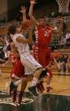 Valparaiso's Bret Boetel meets resistance from Crown Point's Alex Nickla and Bret Barclay