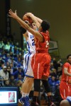 Boone Grove's Jon Hogg has shot blocked