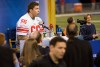 Hoosier, Illini players bond on Giants O-line