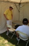 Marquette's Jack Clancy waits for his score t