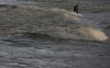 Surfers tackle choppy Lake Michigan waters