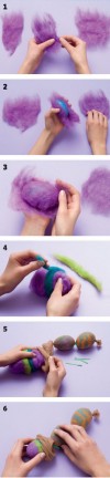 felted eggs Easter craft