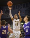 Seton's Eron Evans drives to the basket