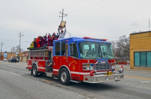 Bowman Academy’s state-champion boys basketball team with parade, victory rally
