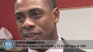 VIDEO: T.F. South retires Curtis Granderson's jersey