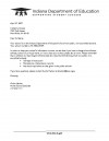 IDOE letter to Kim Choate