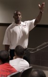 Volunteer coach Todd Hall of Naperville North High School