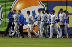 DeJesus helps Cubs beat Mets before injury