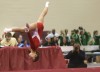 Crown Point's Hannah Best competes on the floor exercise at the Chesterton Sectional on Saturday. She helped the Bulldogs qualify for regional.