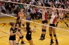Griffith Panthers play Andrean 59ers in a regional championship volleyball match. 