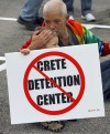 Protestors rally in Crete against plans for detention center