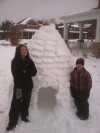 Igloo built by Gillian and Pete Leone